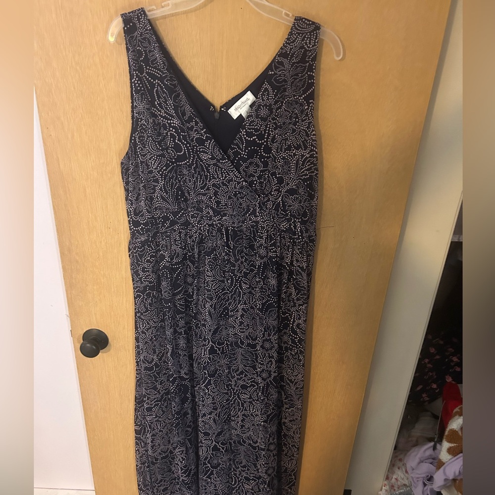 Motherhood Navy and Pink  Floral Maxi Dress